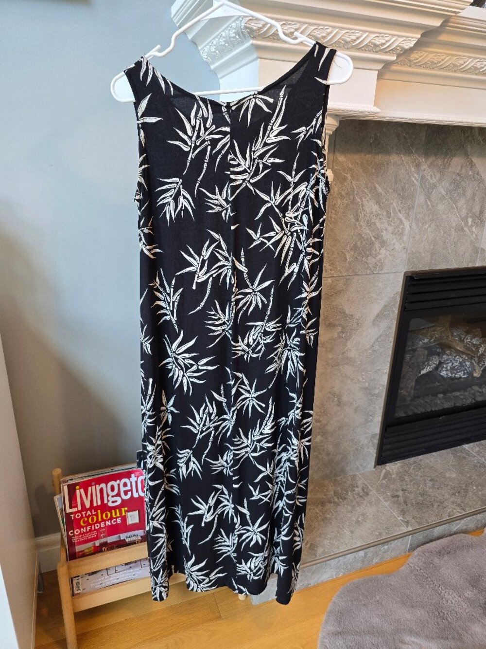 Baju Clothing sleeveless palm print motive dress large - Picture 2 of 7